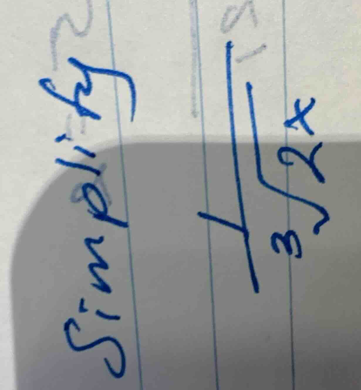 simplify \\\\frac{1}{\\sqrt3{2x}}\\