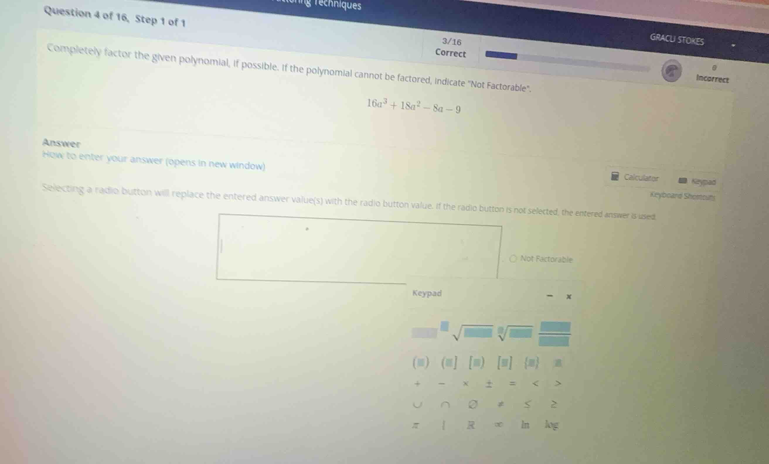 completely factor the given polynomial, if possible. if the polynomial …