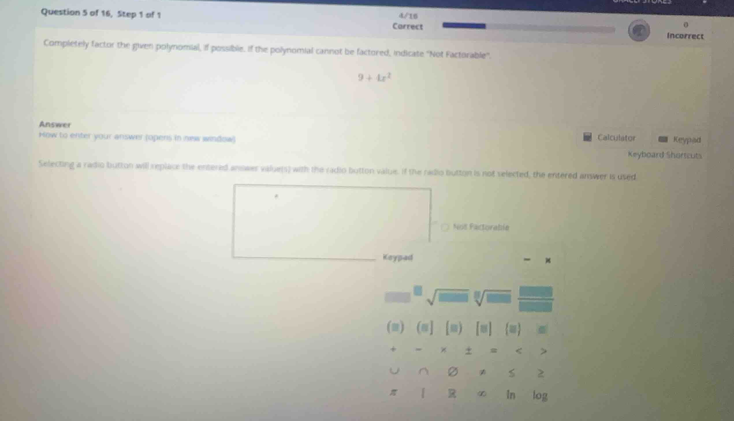 completely factor the given polynomial, if possible. if the polynomial …