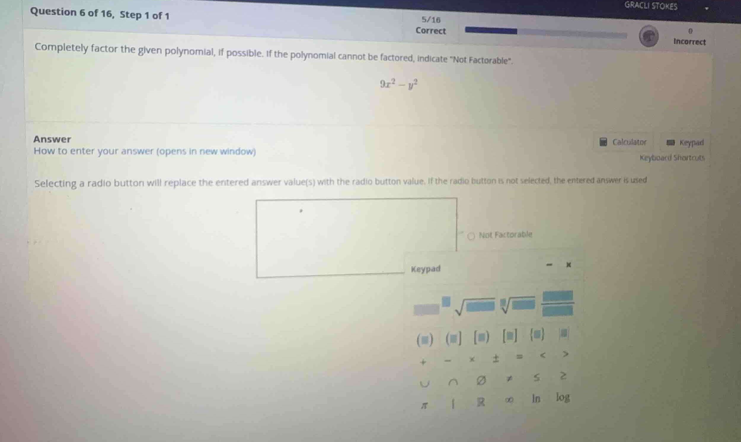 completely factor the given polynomial, if possible. if the polynomial …