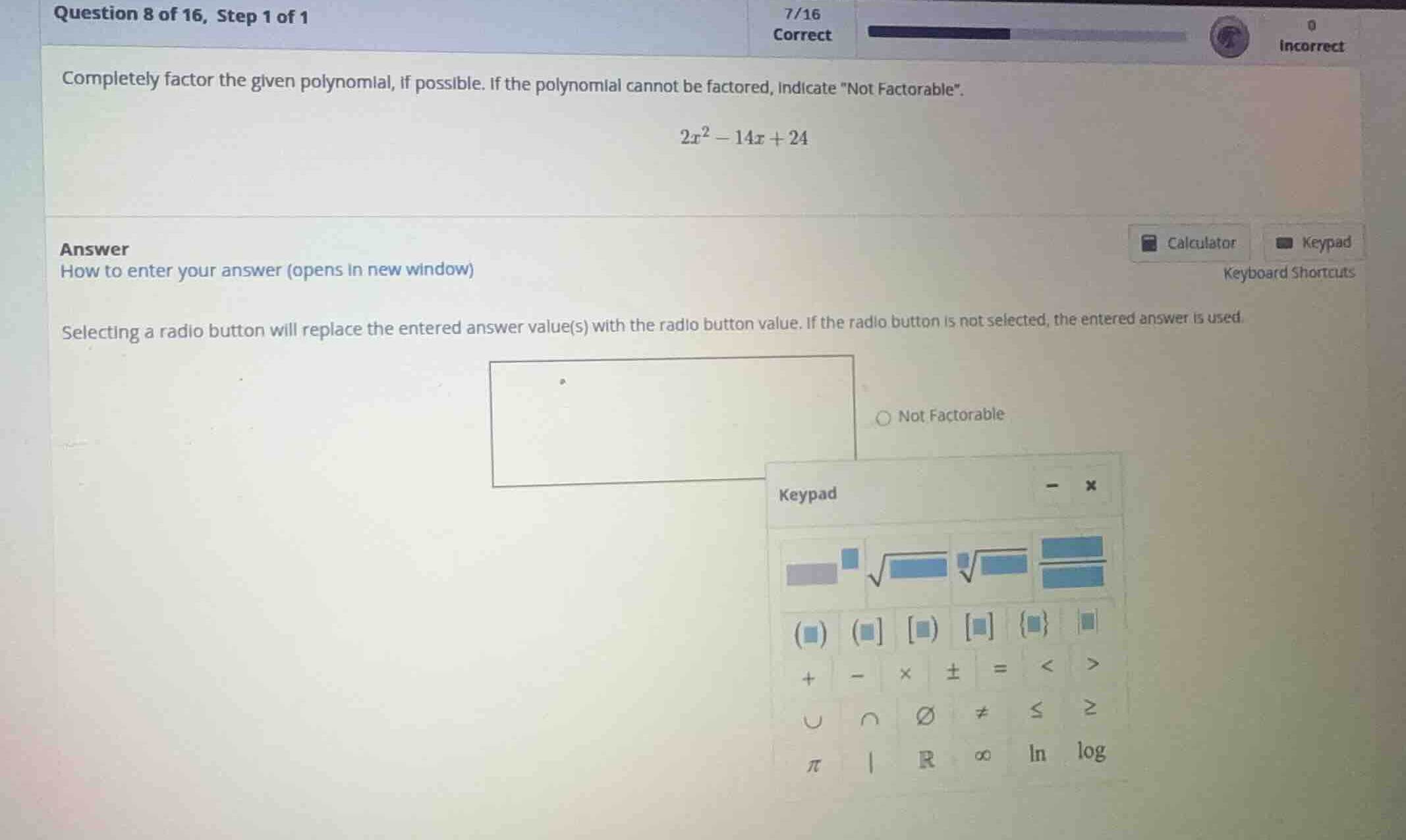 completely factor the given polynomial, if possible. if the polynomial …