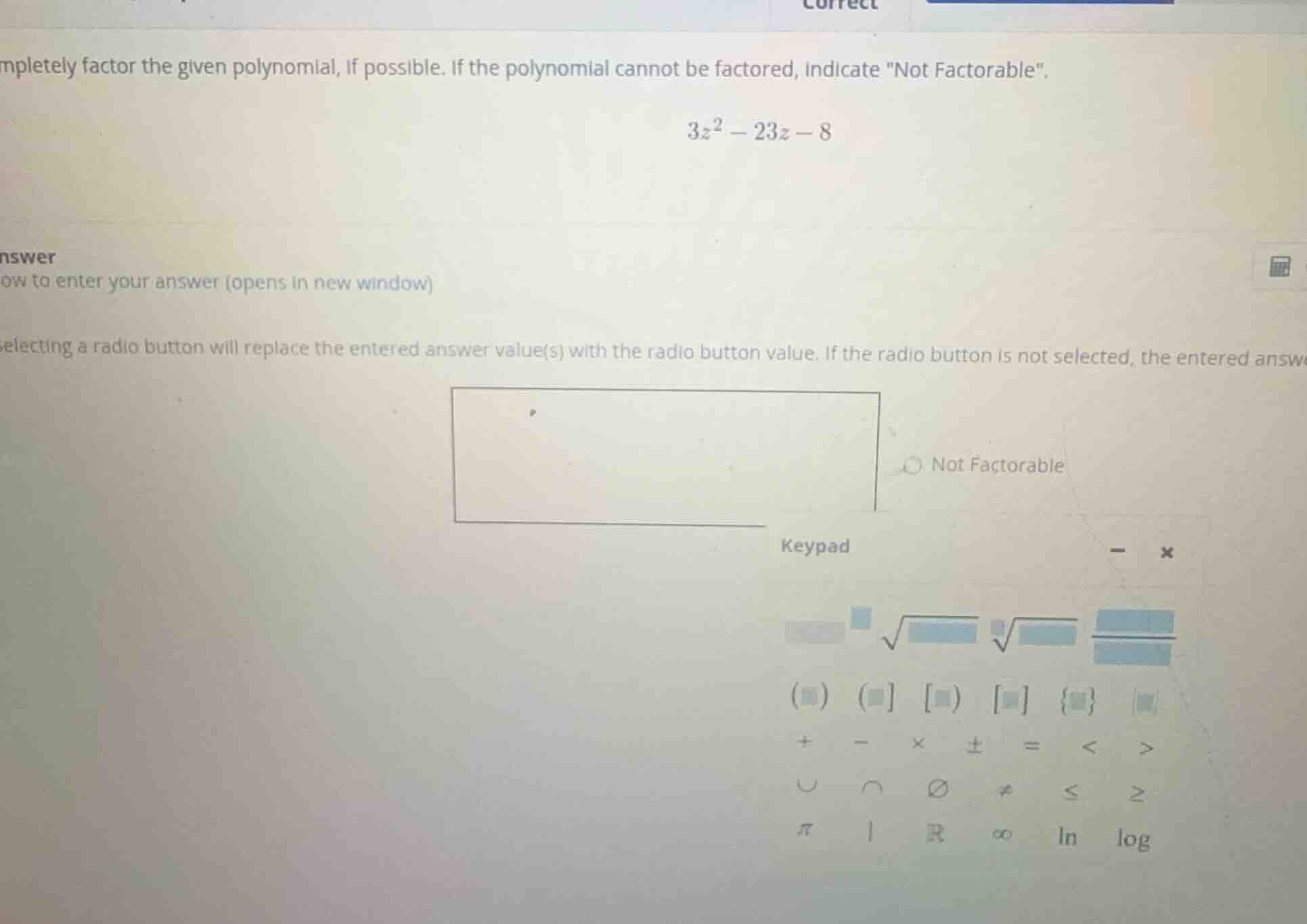 completely factor the given polynomial, if possible. if the polynomial …