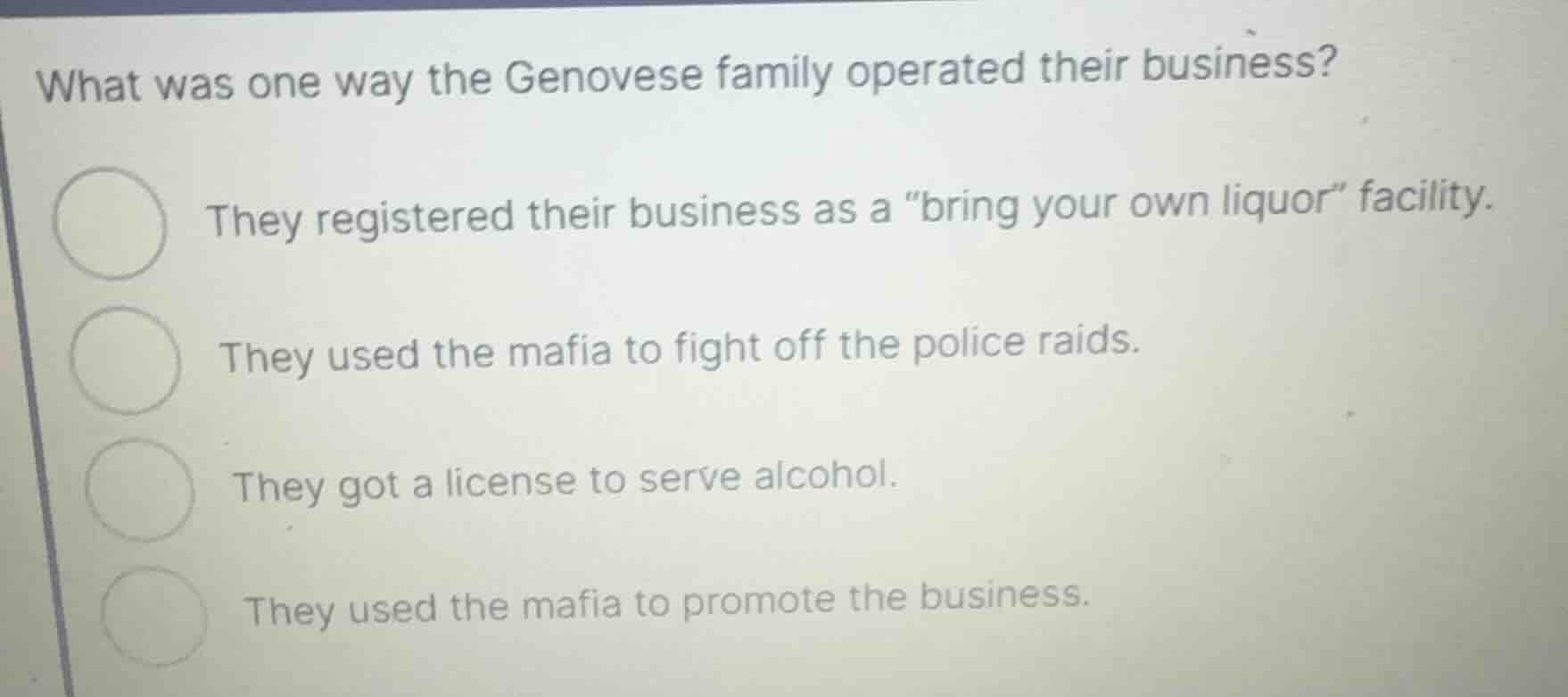 what was one way the genovese family operated their business? they regi…