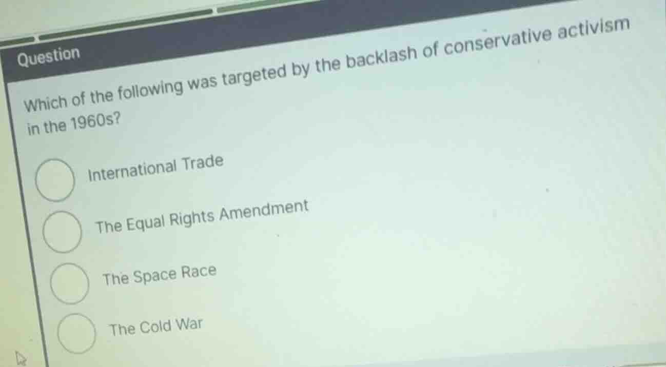 which of the following was targeted by the backlash of conservative act…