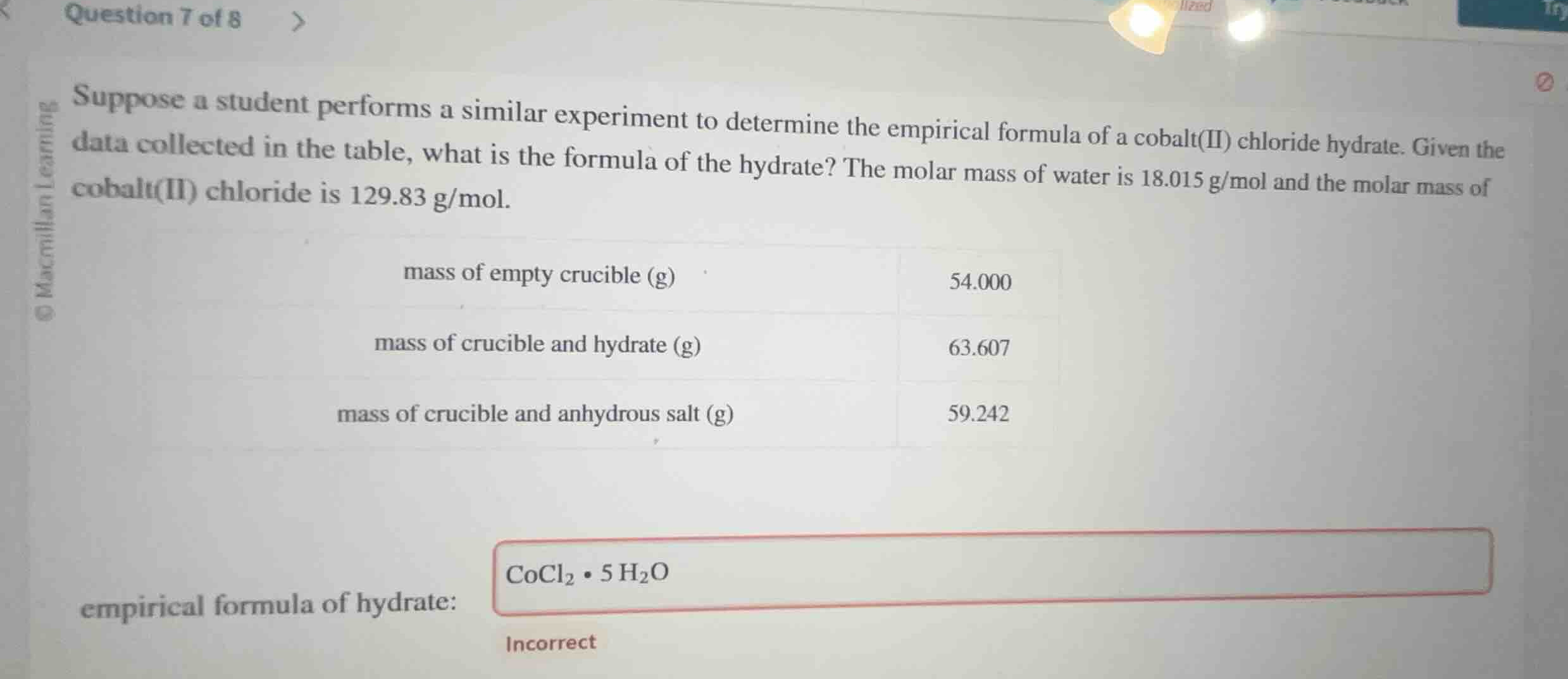 suppose a student performs a similar experiment to determine the empiri…