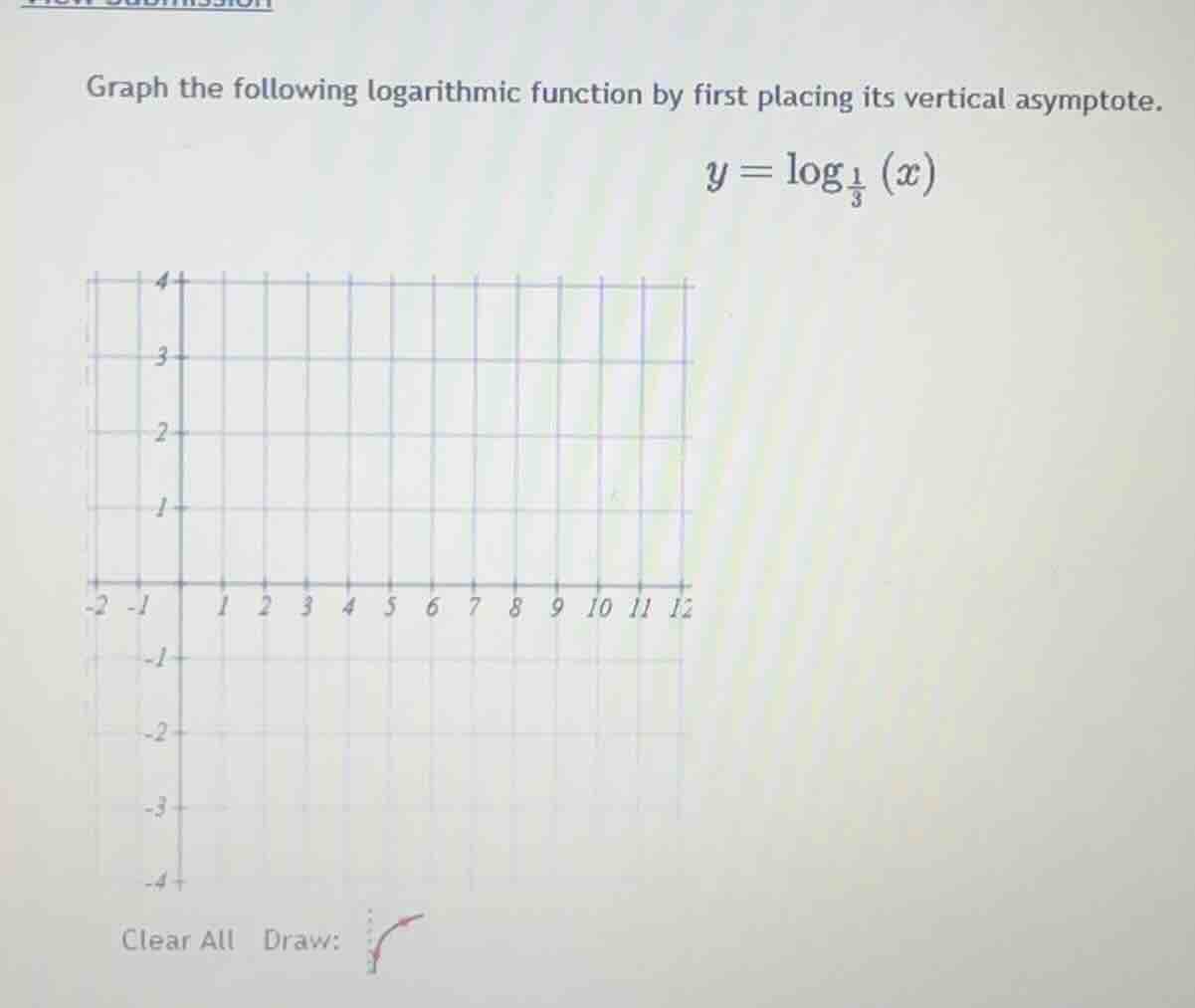graph the following logarithmic function by first placing its vertical …