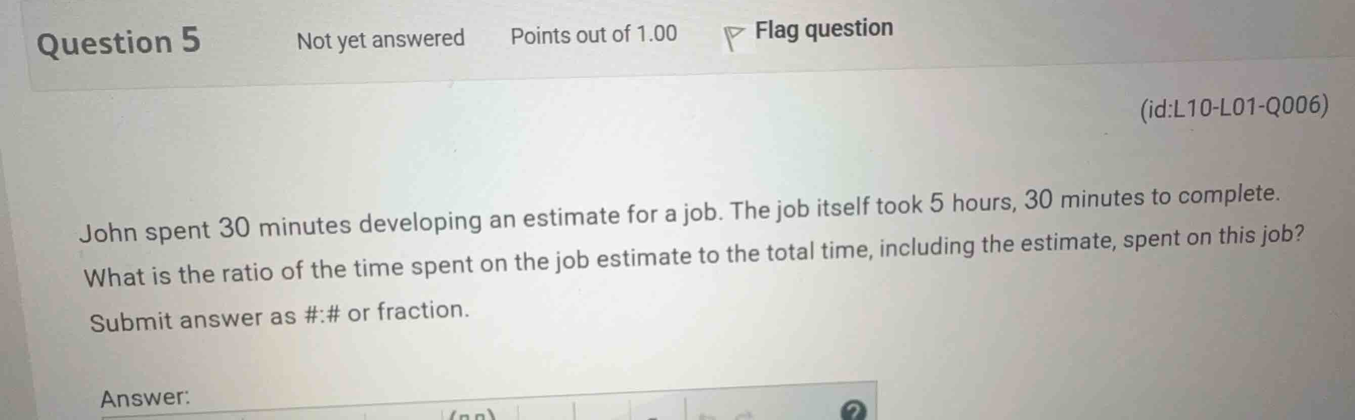 john spent 30 minutes developing an estimate for a job. the job itself …