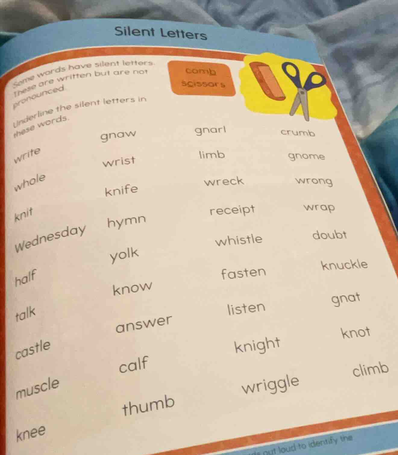 silent letters some words have silent letters. these are written but ar…