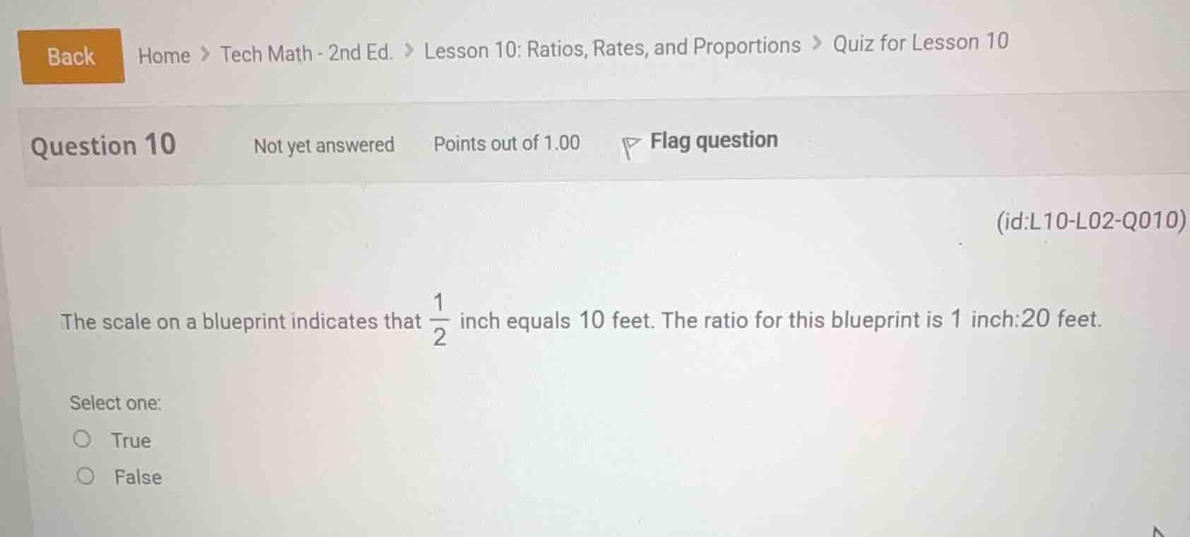 the scale on a blueprint indicates that \\(\\frac{1}{2}\\) inch equals …