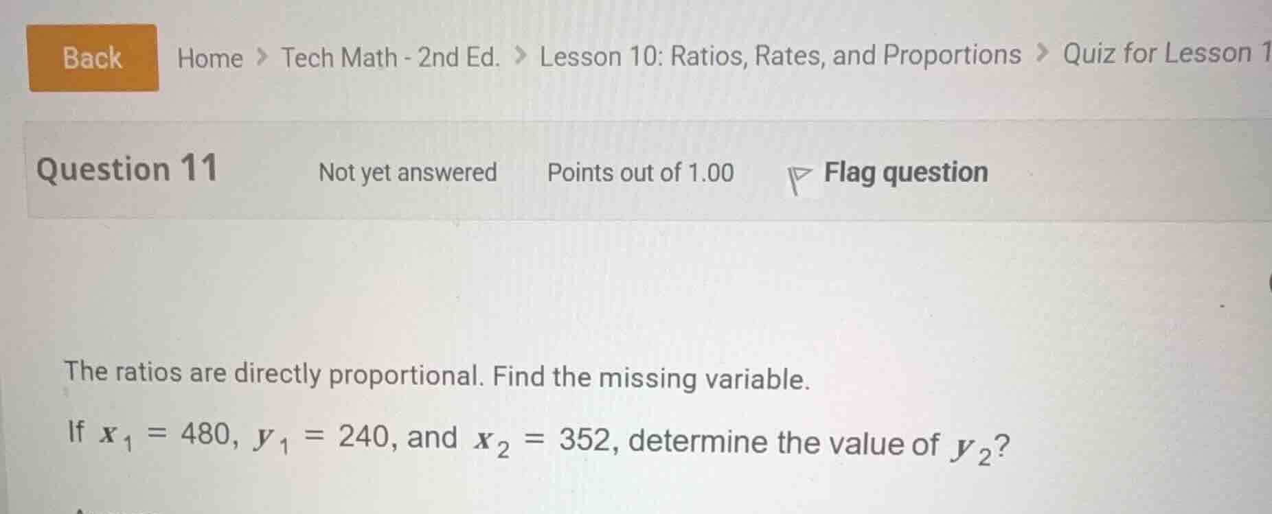 the ratios are directly proportional. find the missing variable. if \\(…