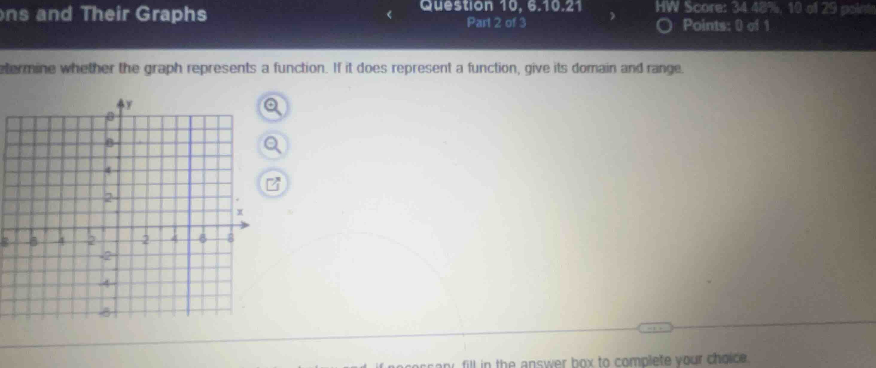 determine whether the graph represents a function. if it does represent…