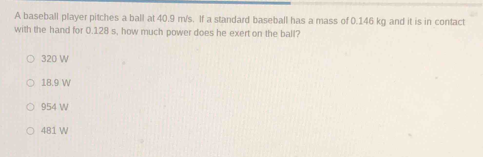 a baseball player pitches a ball at 40.9 m/s. if a standard baseball ha…