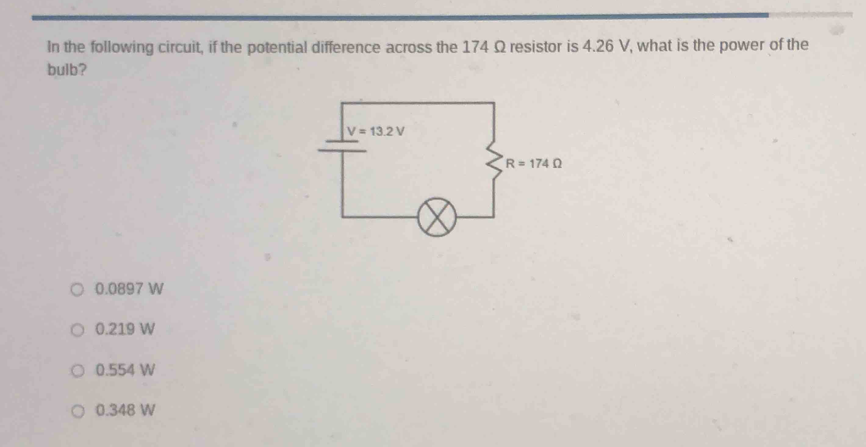 in the following circuit, if the potential difference across the 174 \\…