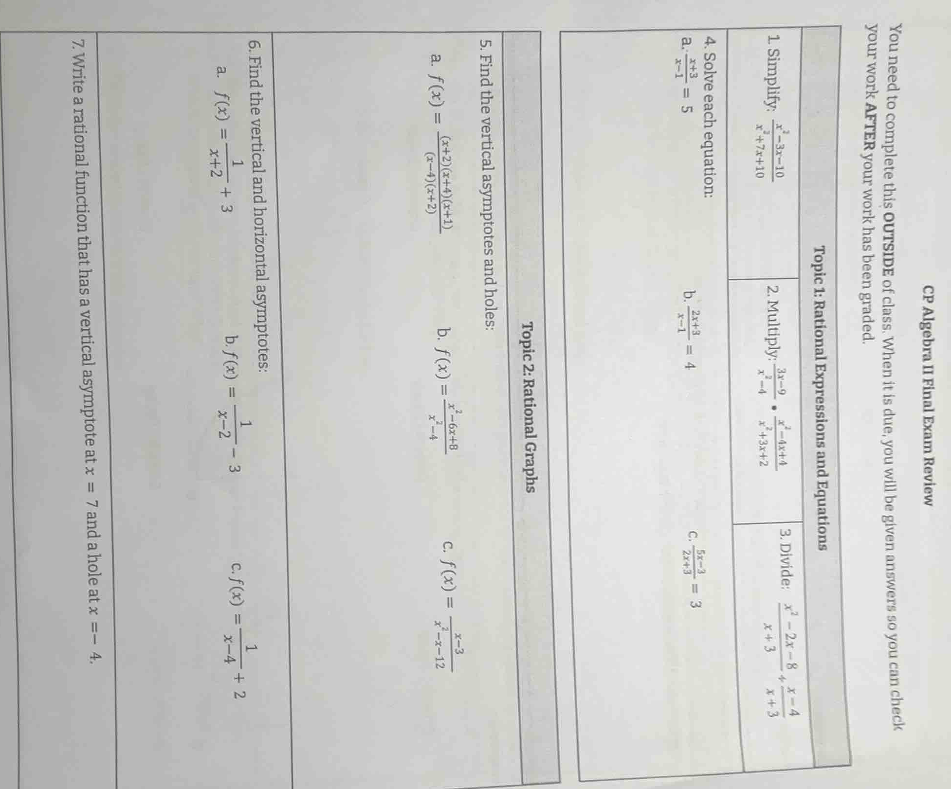 cp algebra ii final exam review you need to complete this outside of cl…