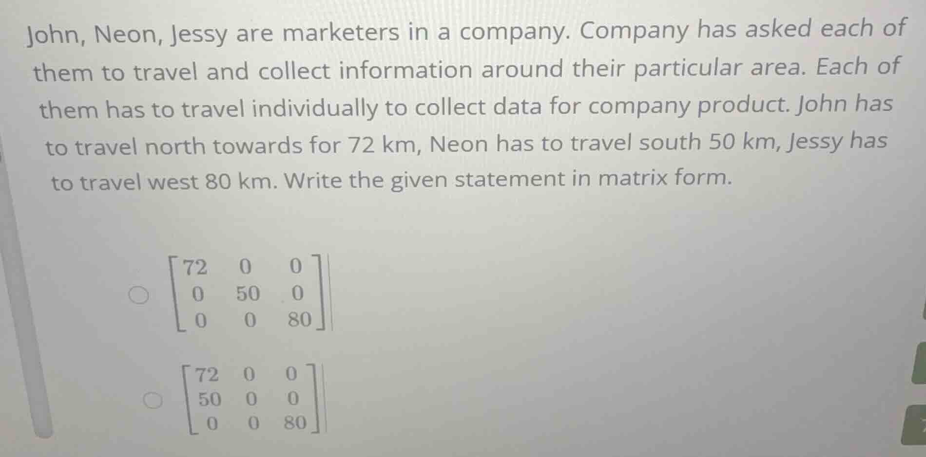 john, neon, jessy are marketers in a company. company has asked each of…