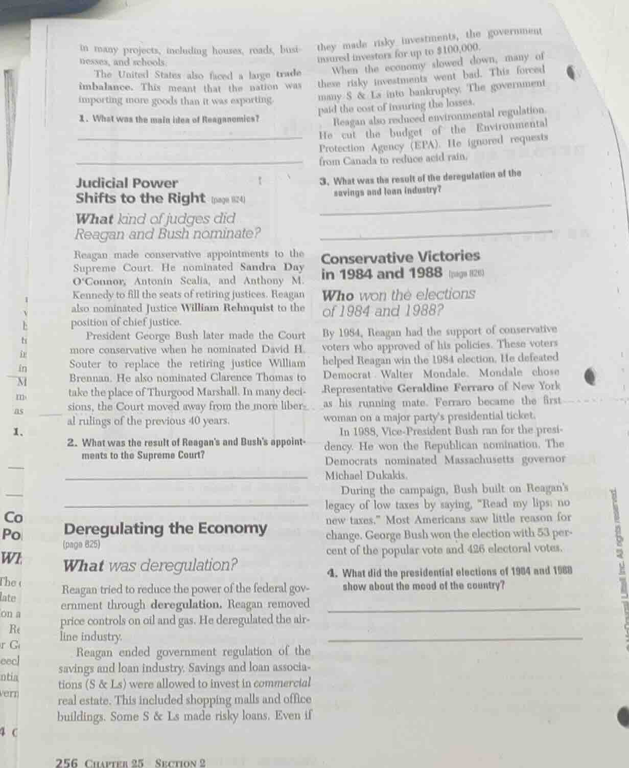 1. what was the main idea of reaganomics? 2. what was the result of rea…