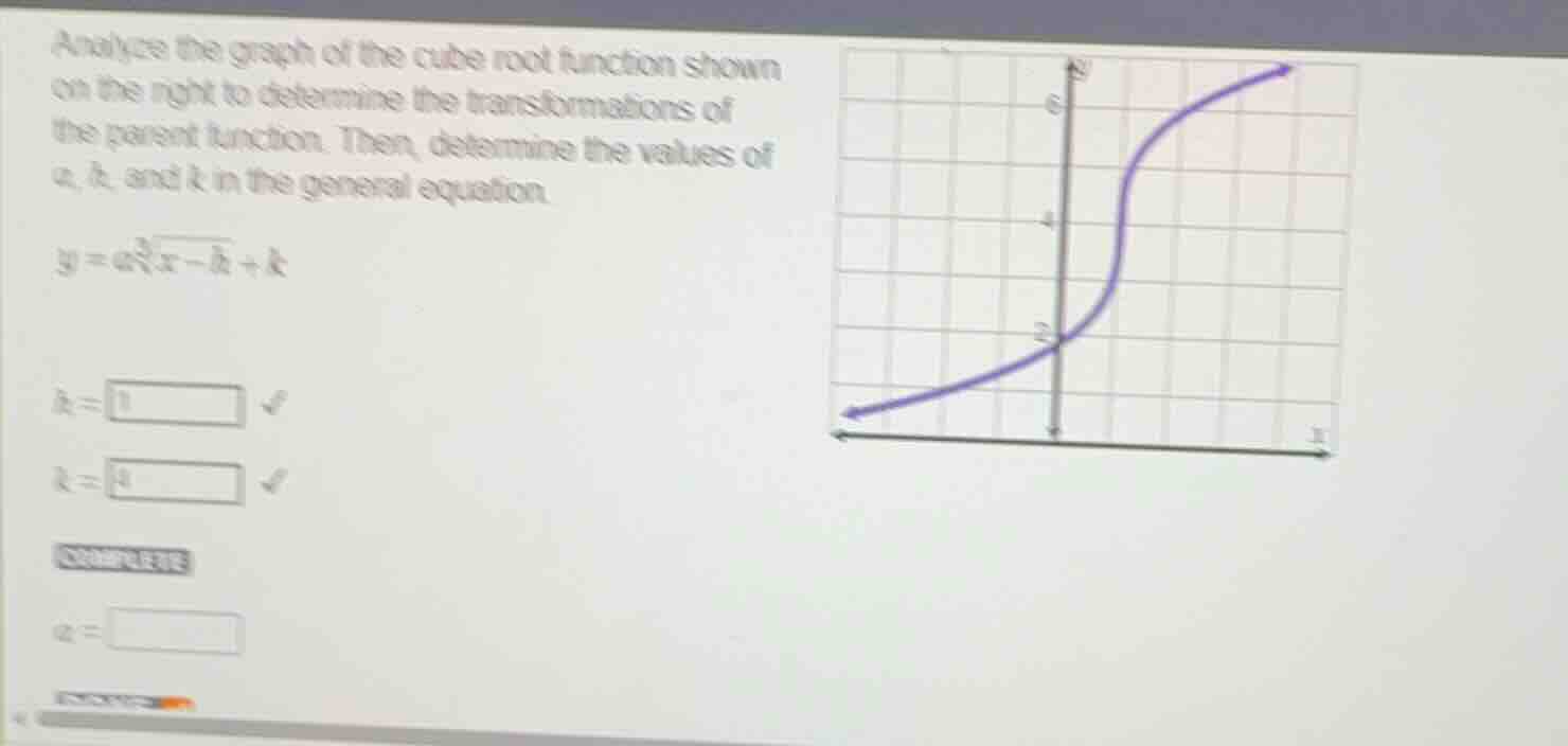 analyze the graph of the cube root function shown on the right to deter…