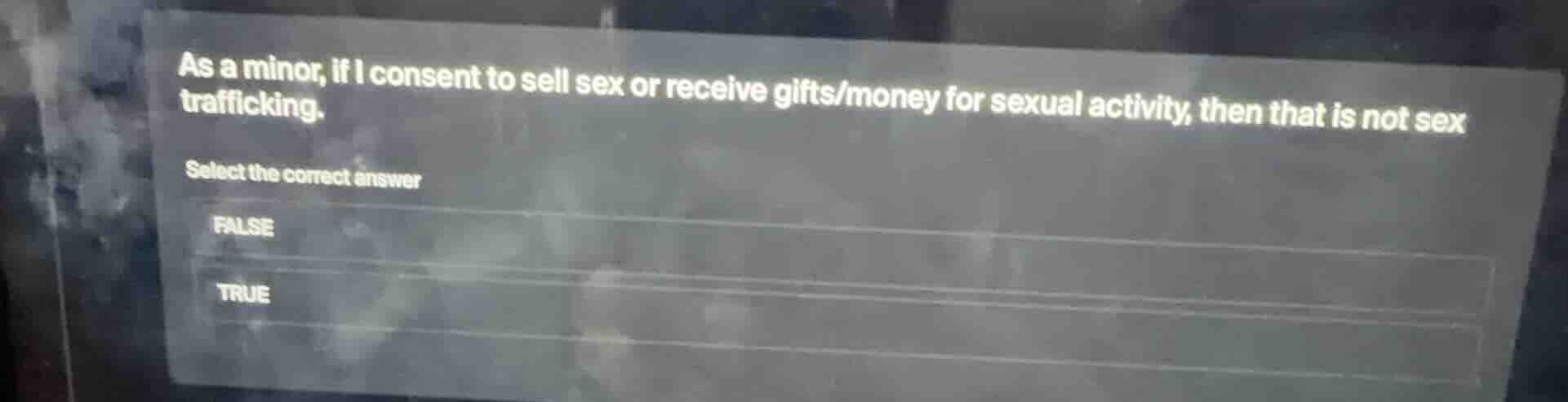 as a minor, if i consent to sell sex or receive gifts/money for sexual …