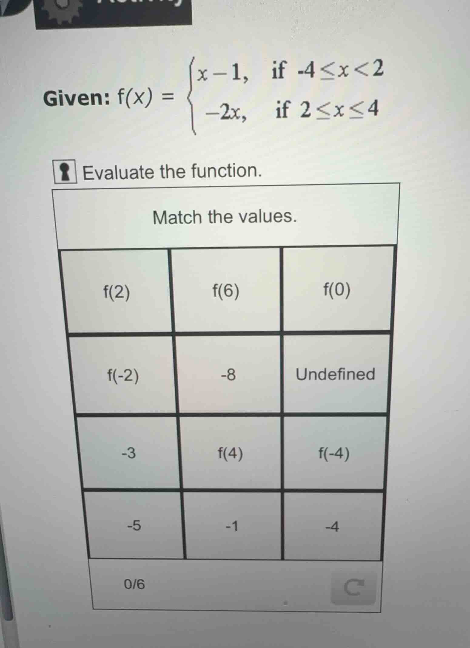given: \\( f(x) = \\begin{cases} x - 1, & \\text{if } -4 \\le x < 2 \\\…