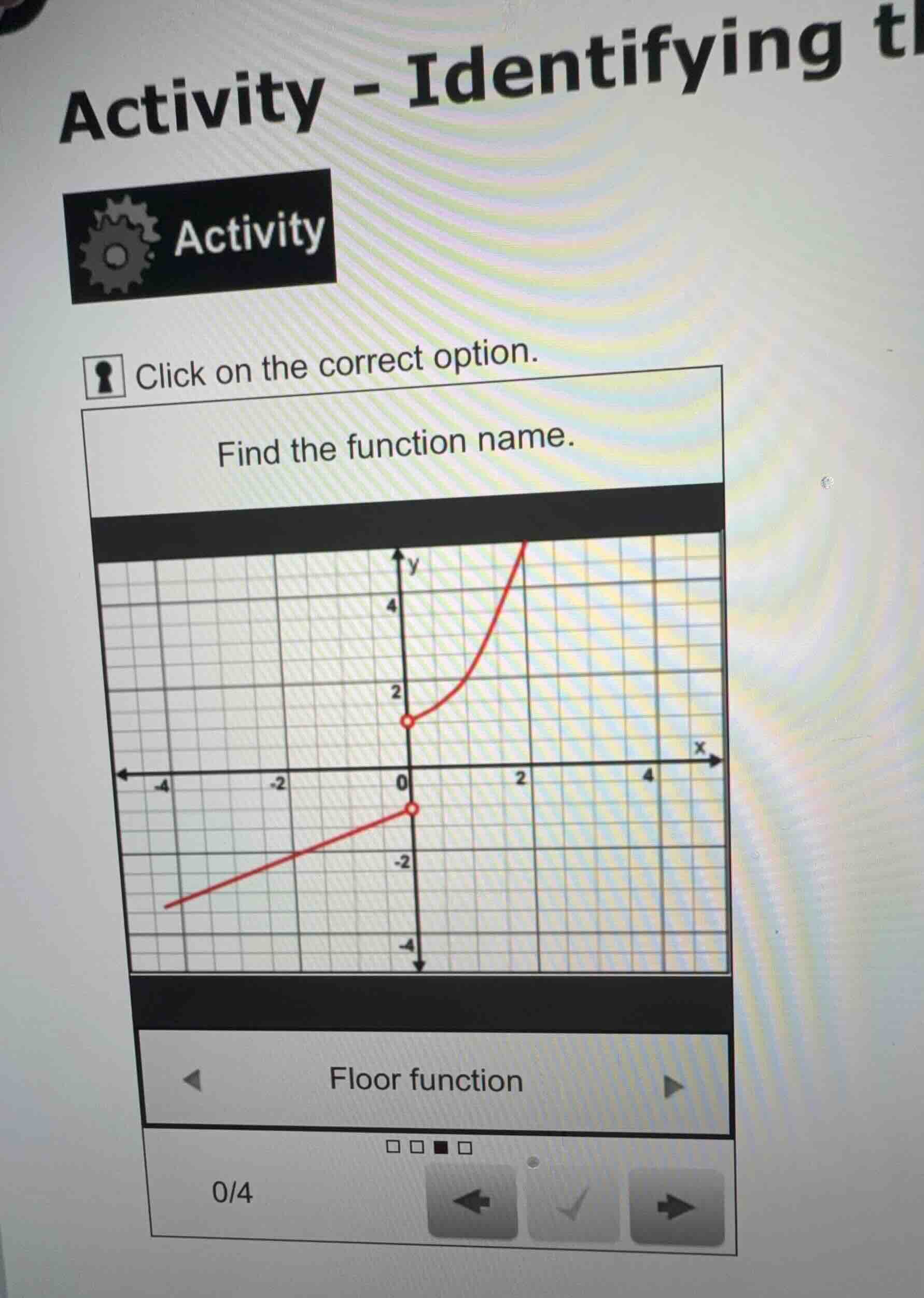activity - identifying th activity click on the correct option. find th…