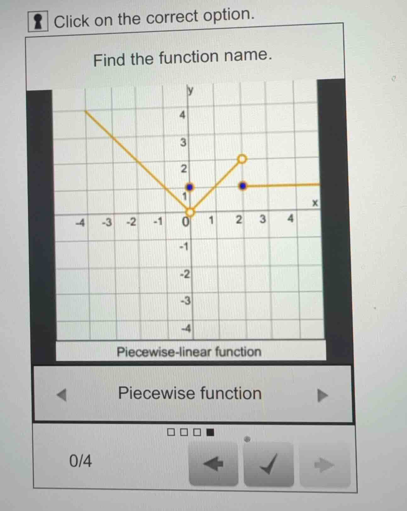 click on the correct option. find the function name. piecewise-linear f…