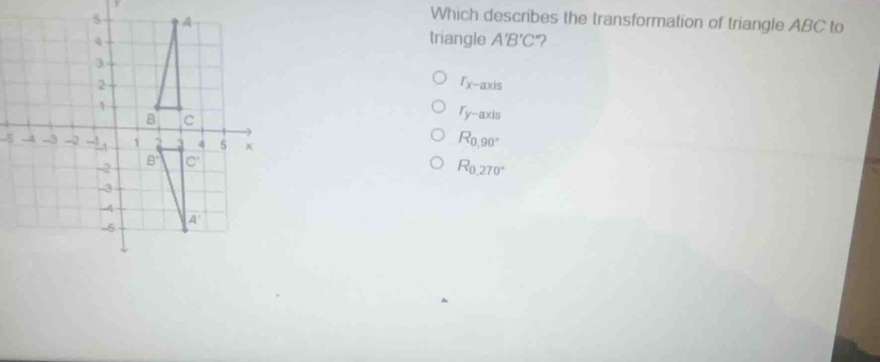 which describes the transformation of triangle \\(abc\\) to triangle \\…