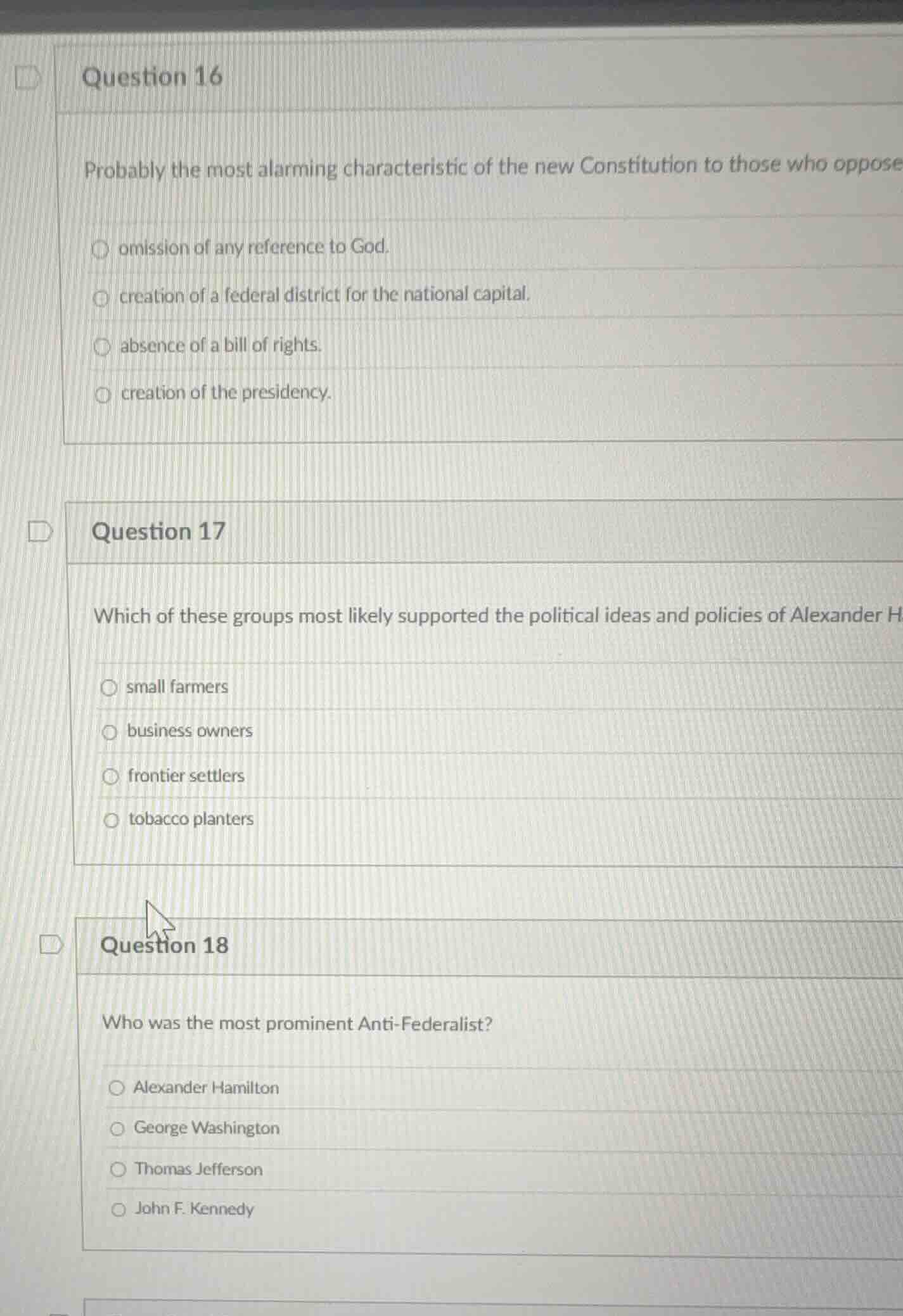 question 16 probably the most alarming characteristic of the new consti…