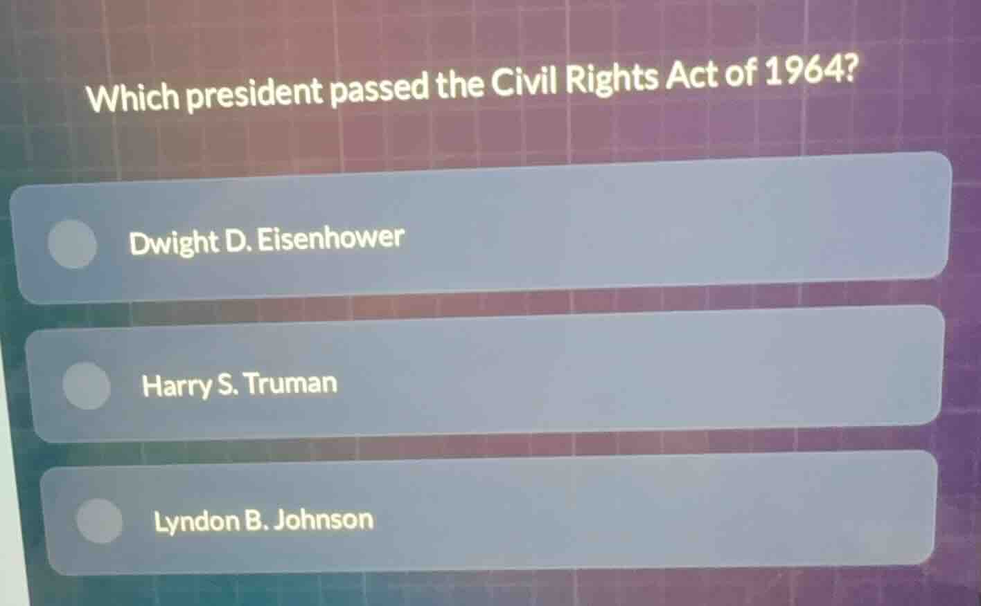 which president passed the civil rights act of 1964? dwight d. eisenhow…