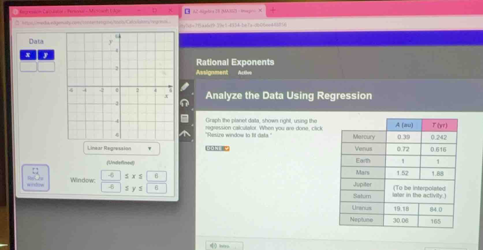 rational exponents assignment active analyze the data using regression …
