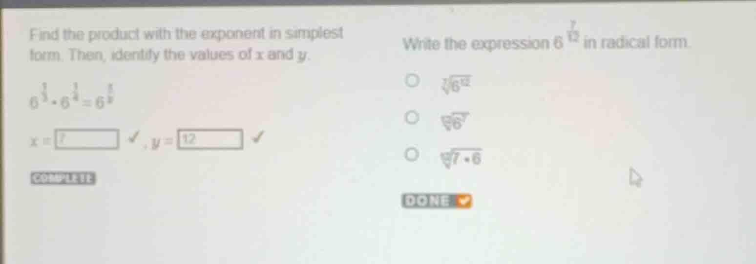 find the product with the exponent in simplest form. then, identify the…