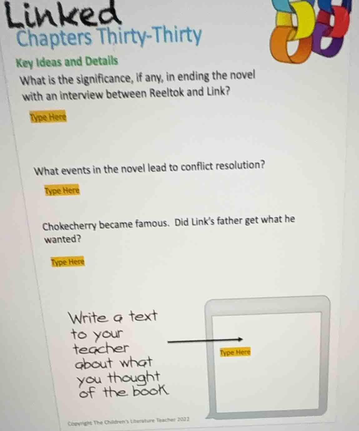 linked chapters thirty-thirty key ideas and details what is the signifi…