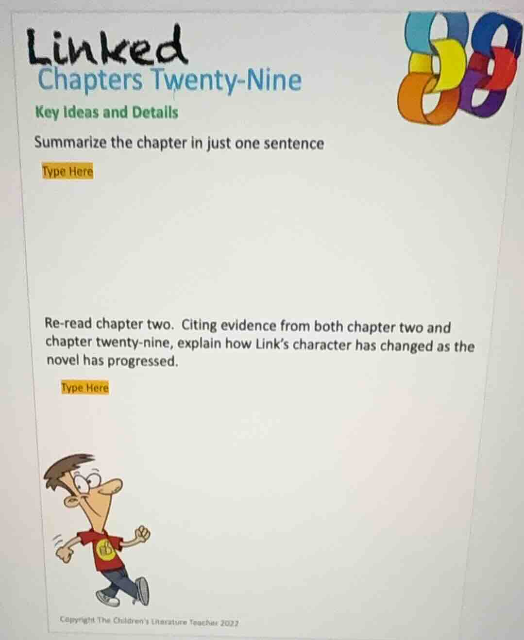 linked chapters twenty-nine key ideas and details summarize the chapter…