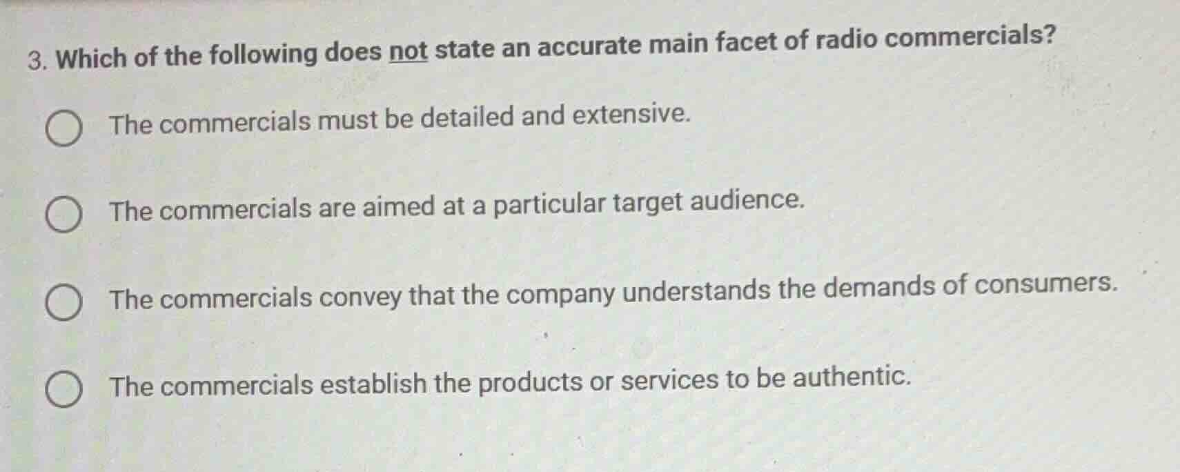 3. which of the following does not state an accurate main facet of radi…