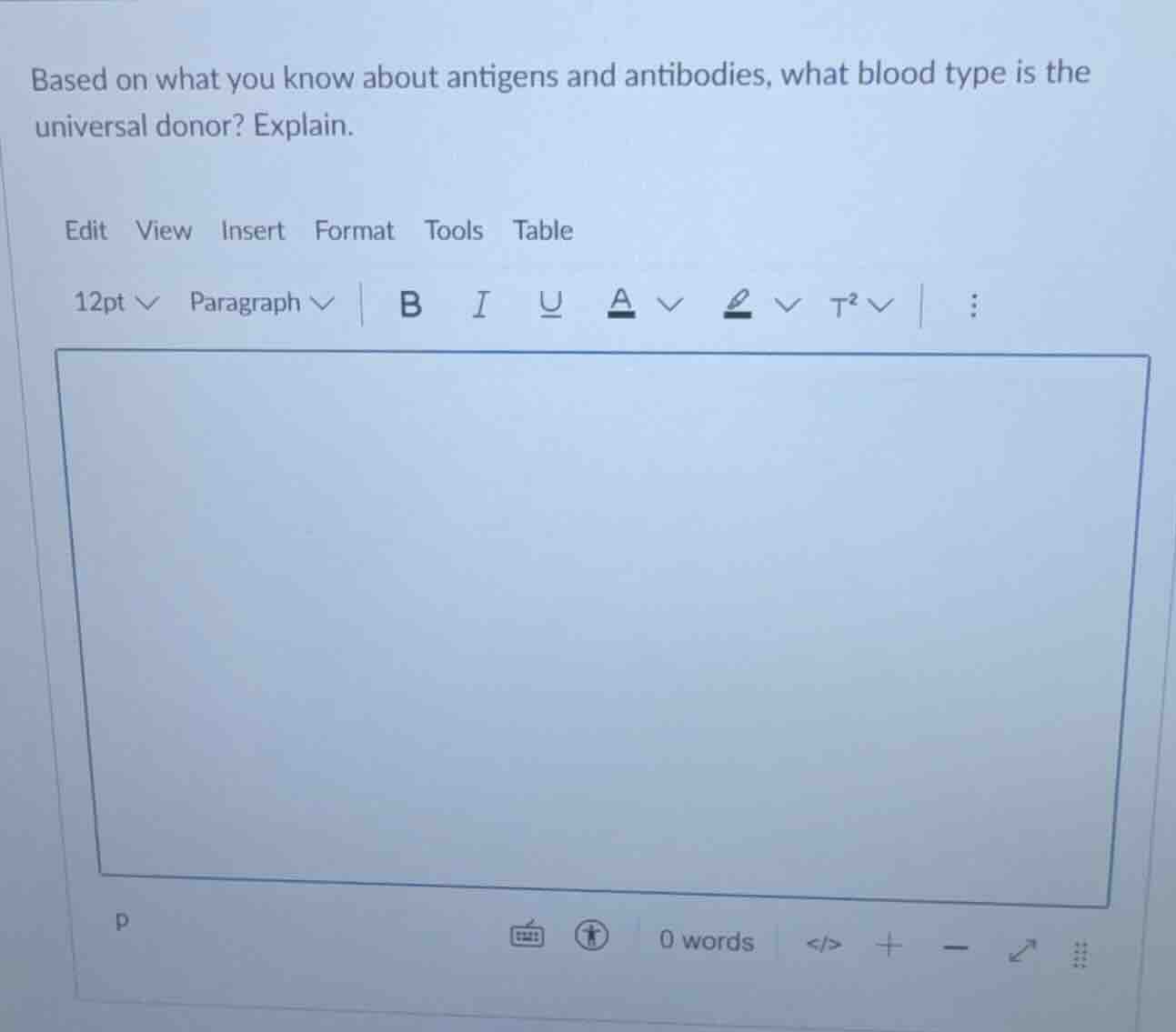 based on what you know about antigens and antibodies, what blood type i…