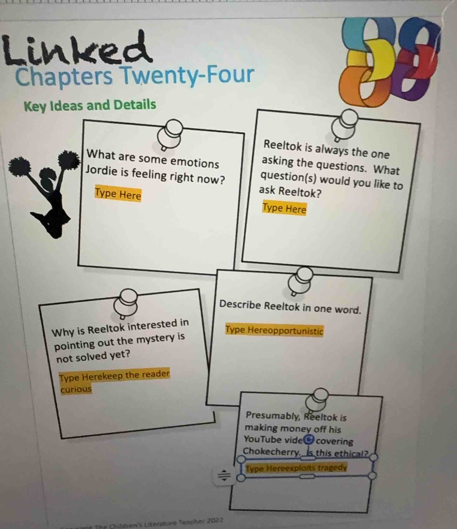 linked chapters twenty-four key ideas and details what are some emotion…