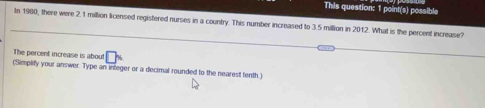 in 1980, there were 2.1 million licensed registered nurses in a country…