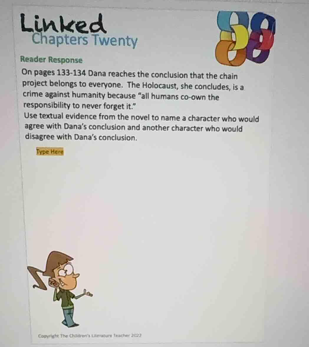 linked chapters twenty reader response on pages 133-134 dana reaches th…