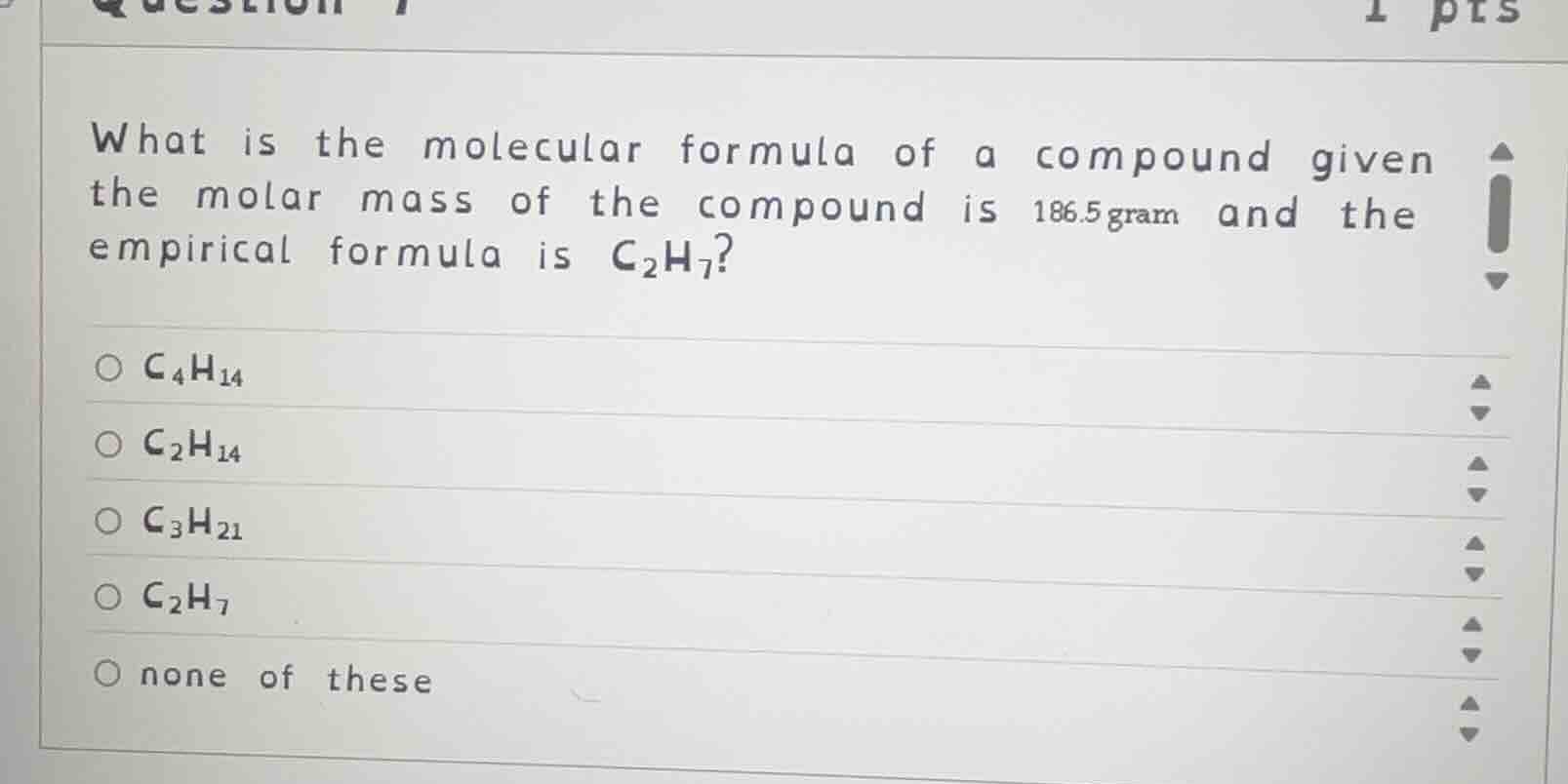 what is the molecular formula of a compound given the molar mass of the…