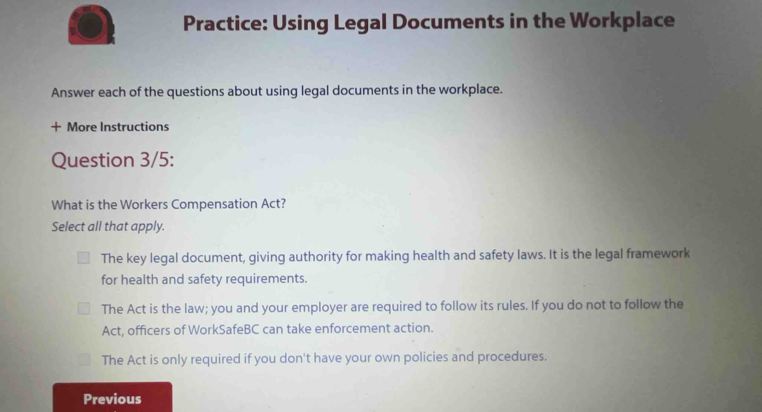 practice: using legal documents in the workplace answer each of the que…