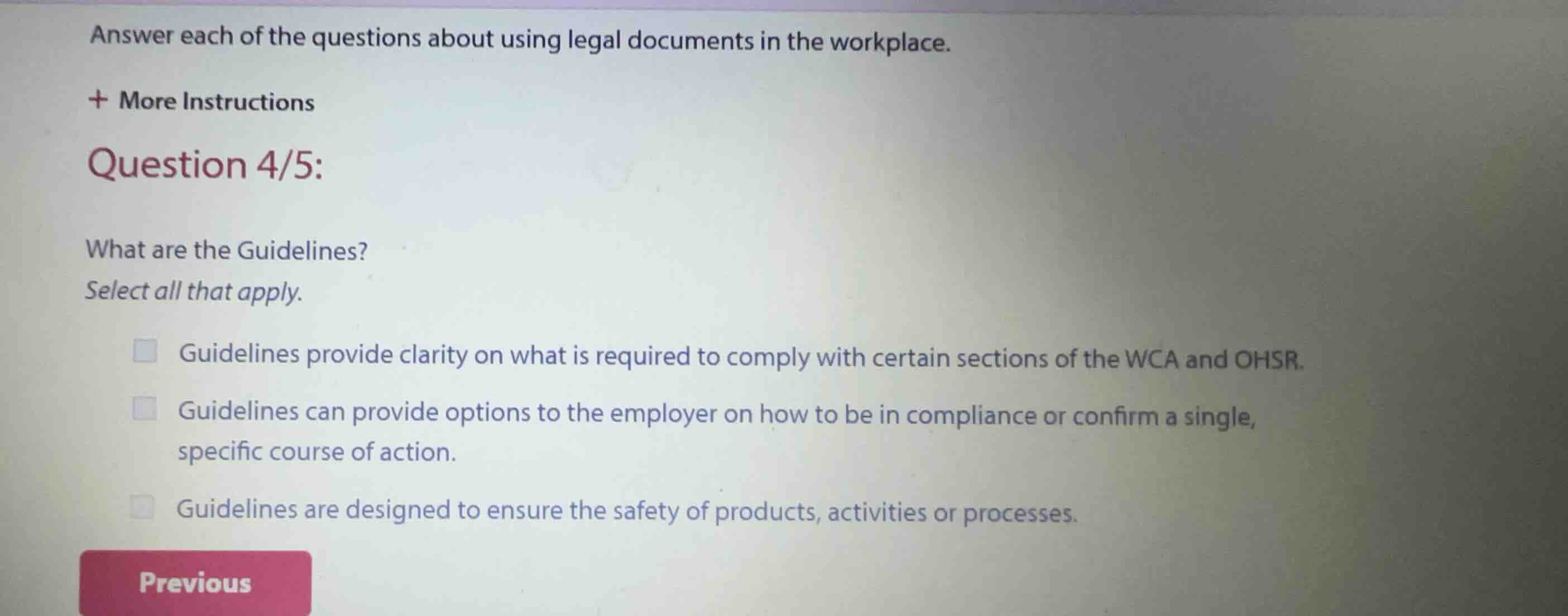 answer each of the questions about using legal documents in the workpla…