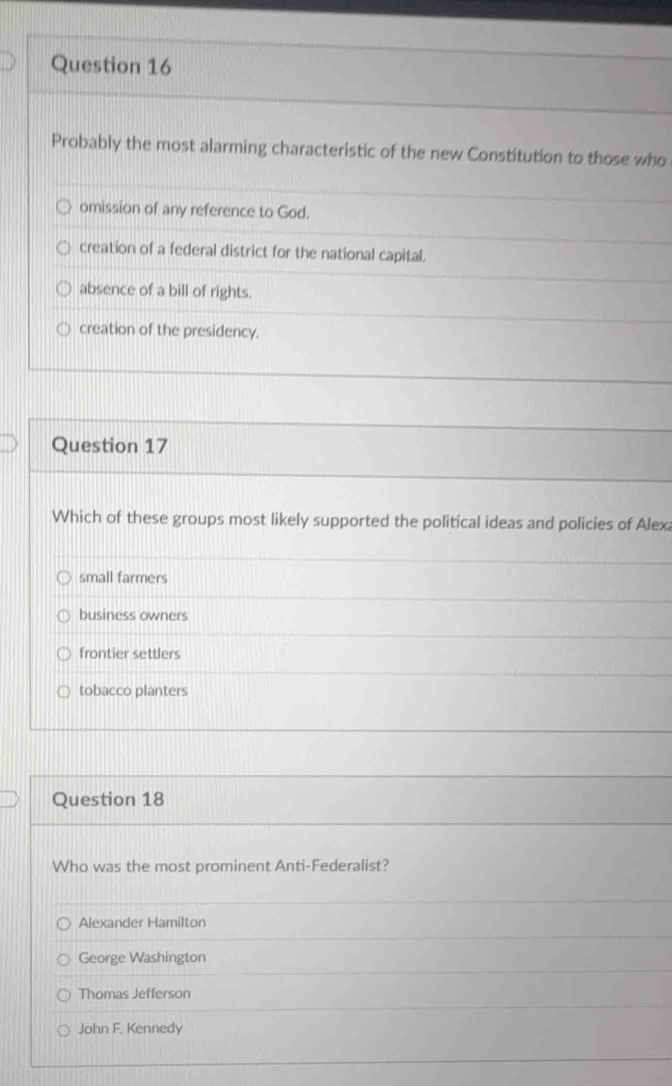question 16 probably the most alarming characteristic of the new consti…