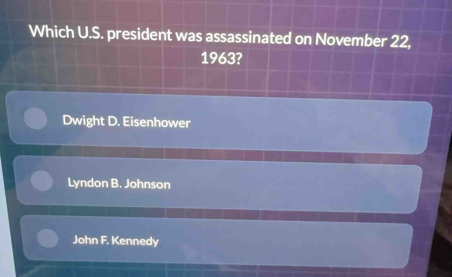 which u.s. president was assassinated on november 22, 1963? dwight d. e…