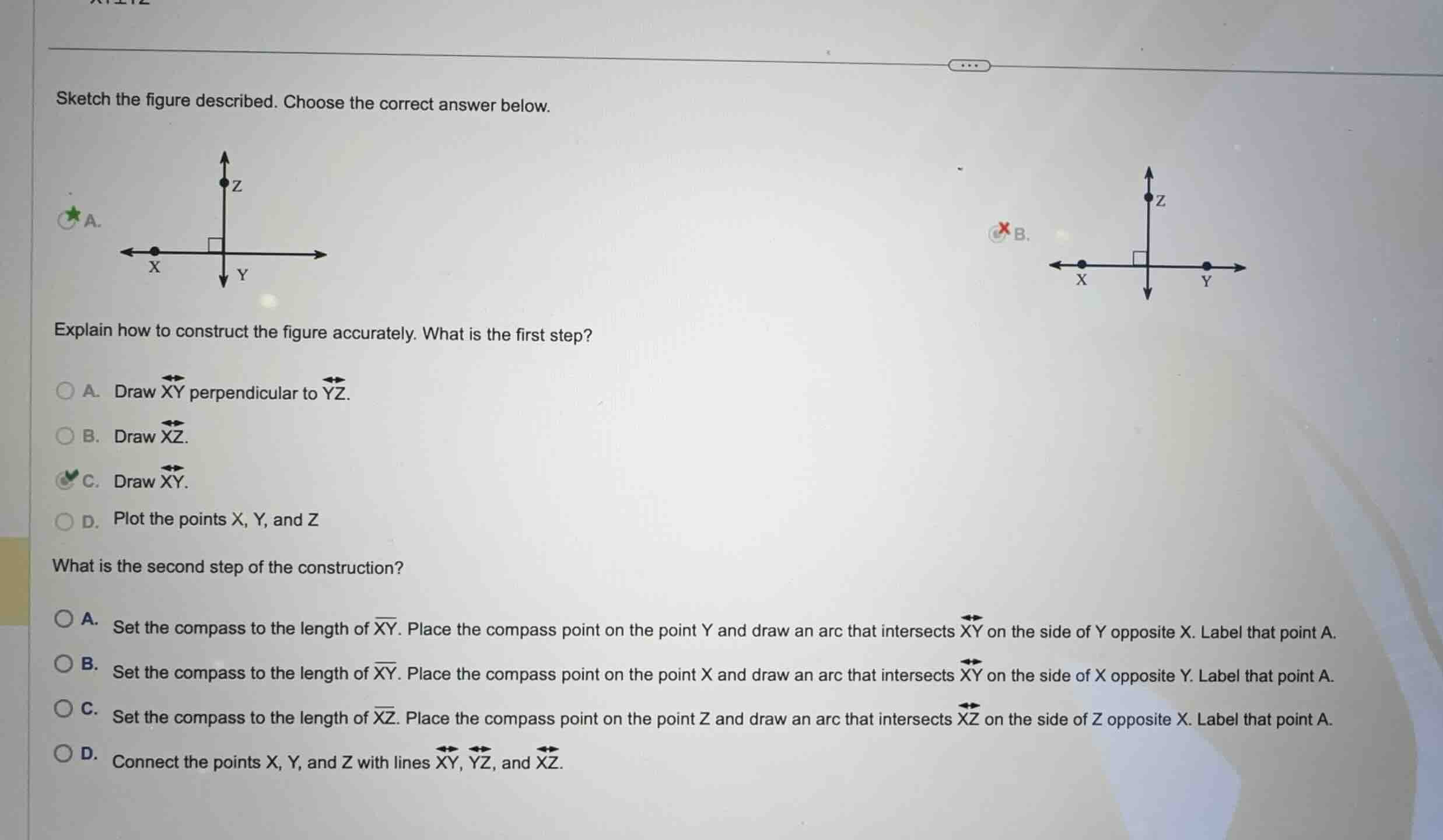 sketch the figure described. choose the correct answer below. explain h…