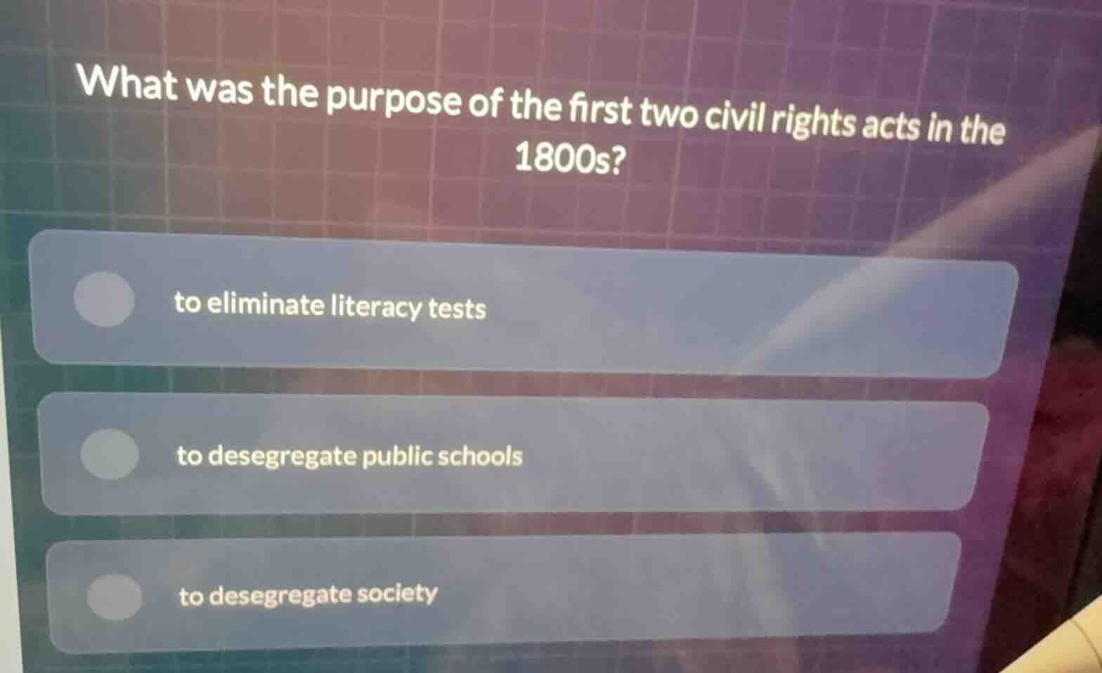 what was the purpose of the first two civil rights acts in the 1800s? t…