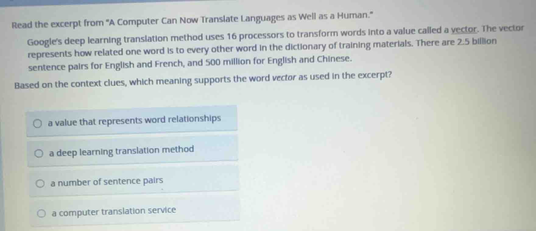 read the excerpt from \a computer can now translate languages as well a…