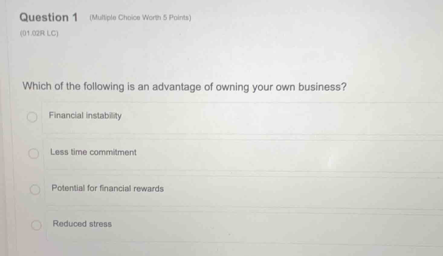 question 1 (multiple choice worth 5 points) (01.02r lc) which of the fo…