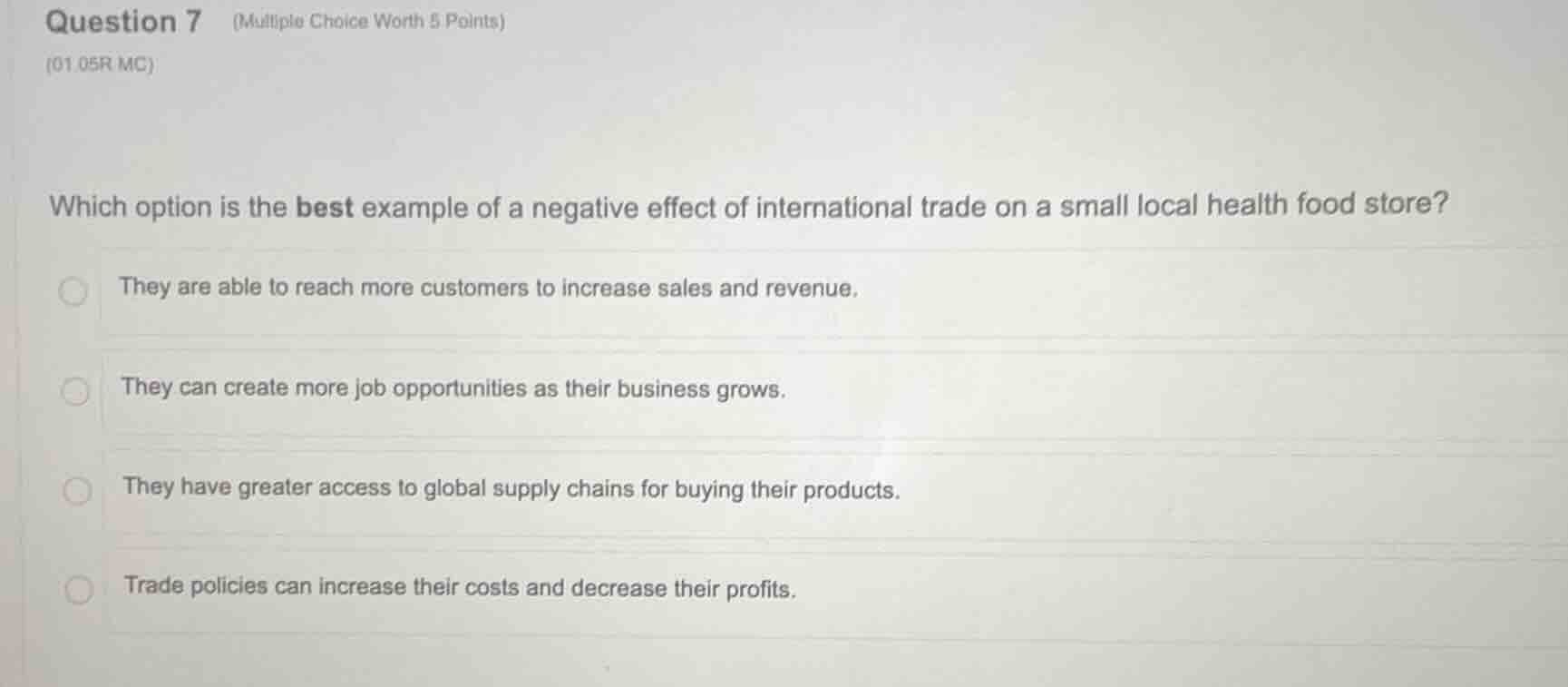 question 7 (multiple choice worth 5 points) (01.05r mc) which option is…