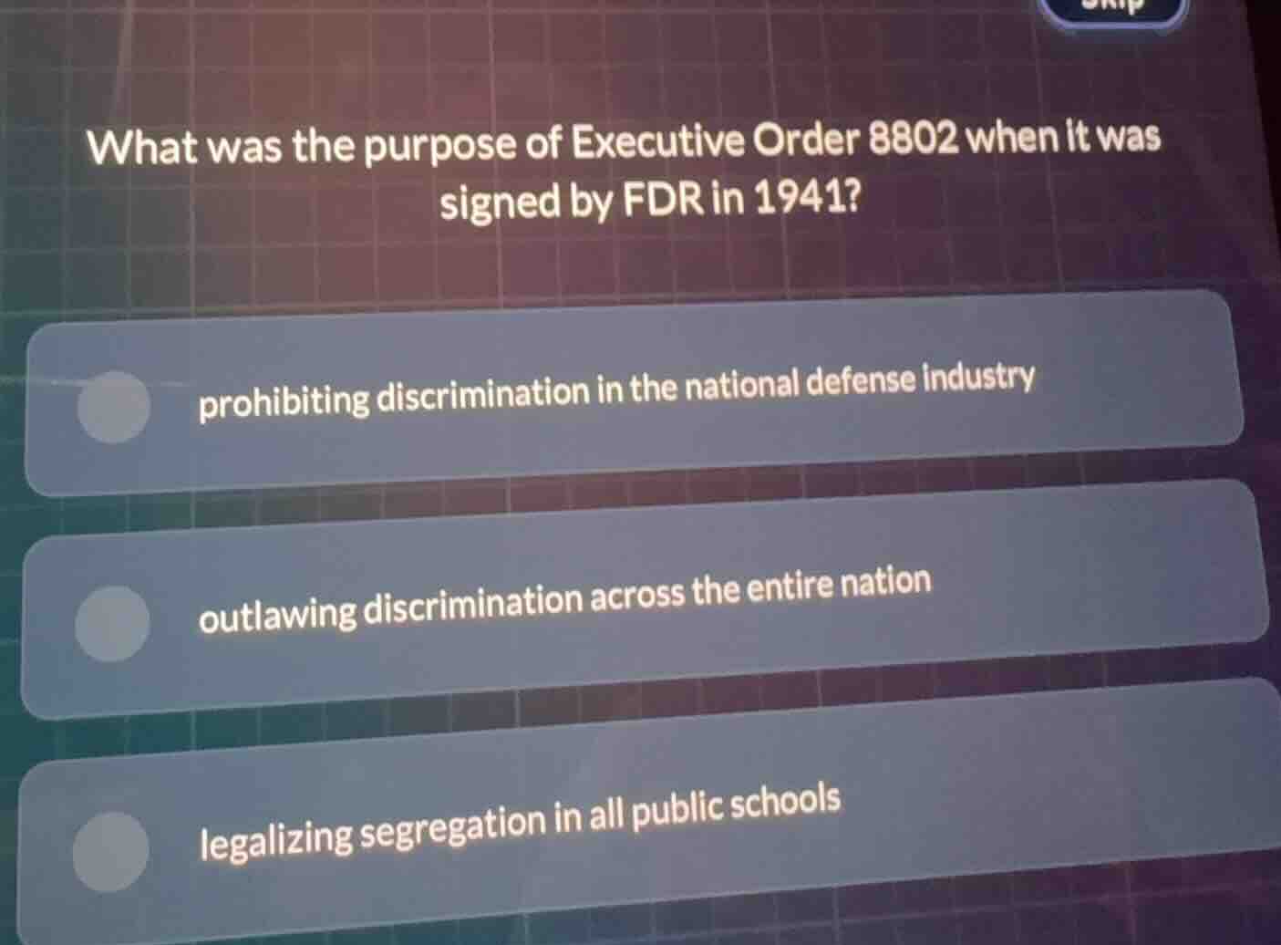 what was the purpose of executive order 8802 when it was signed by fdr …
