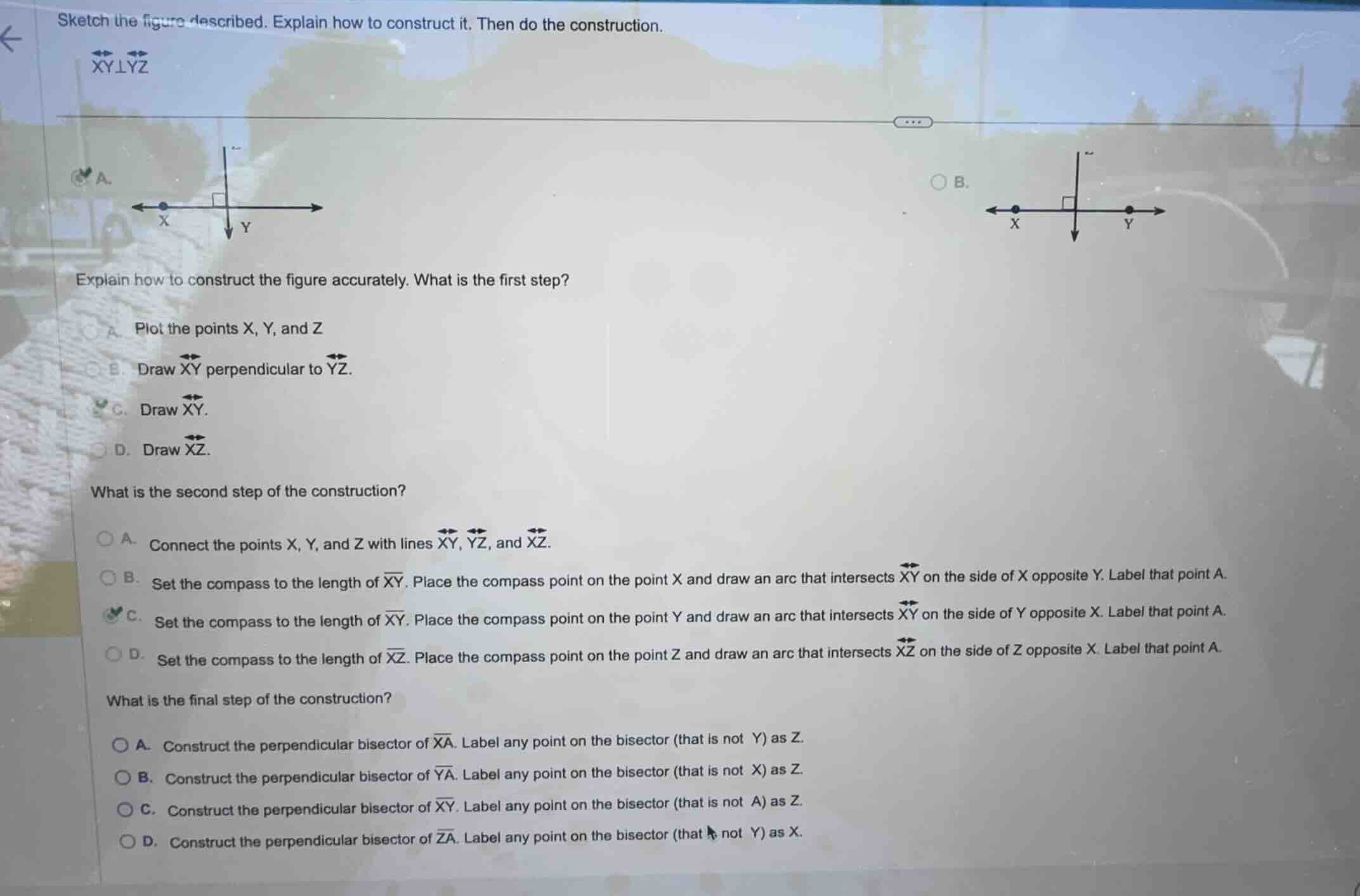 sketch the figure described. explain how to construct it. then do the c…