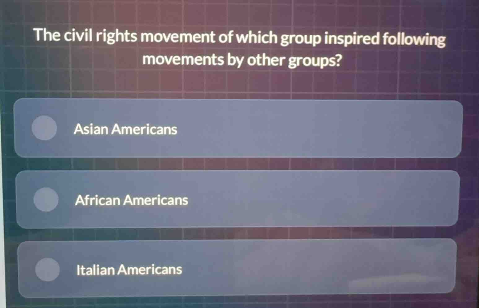 the civil rights movement of which group inspired following movements b…